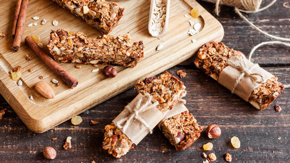 Receta barritas de frutos secos y avena