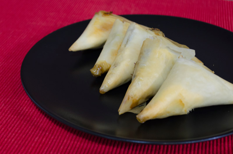 Curso de cocina. Cenas ligeras. Triángulos crujientes de acelgas
