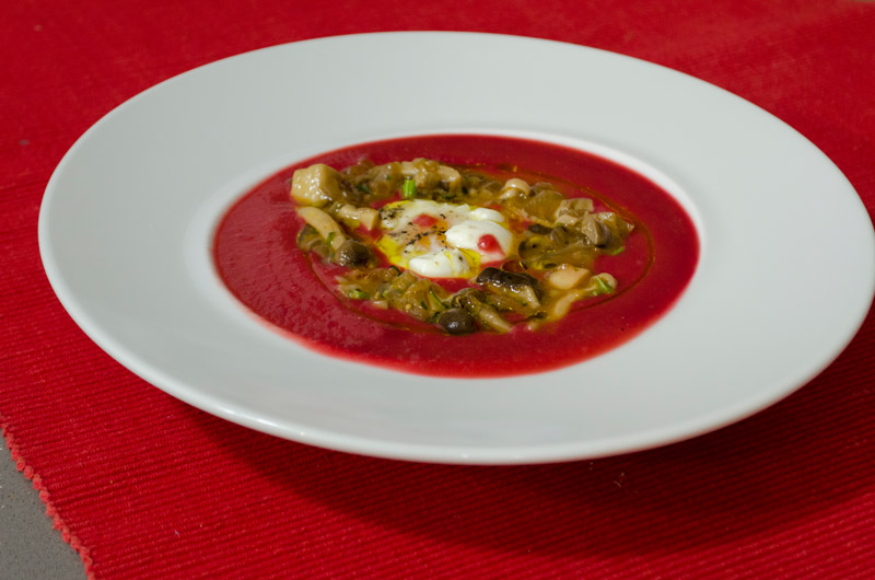 Curso de cocina. Cenas ligeras. Crema de Remolacha