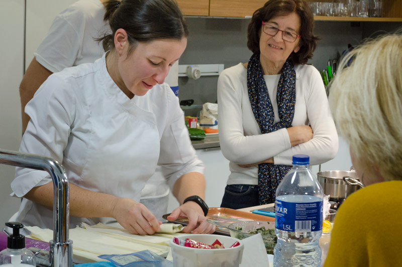 Curso de cocina. Cenas ligeras. Triángulos de acelgas