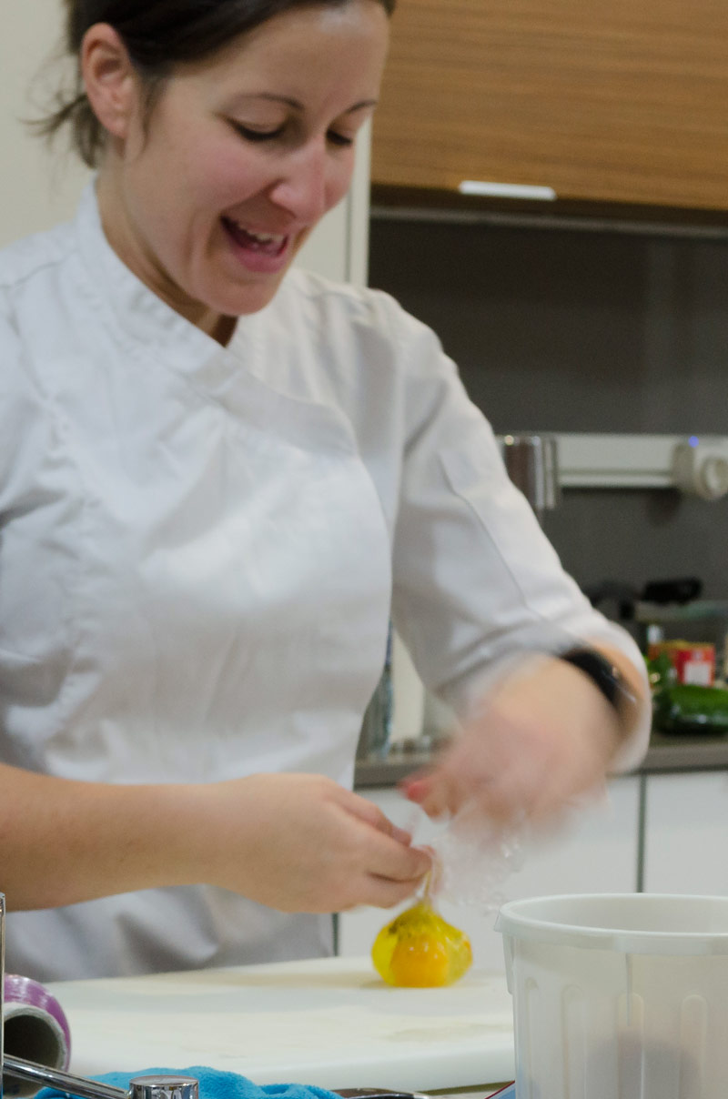 Curso de cocina. Cenas ligeras. Flor de huevo