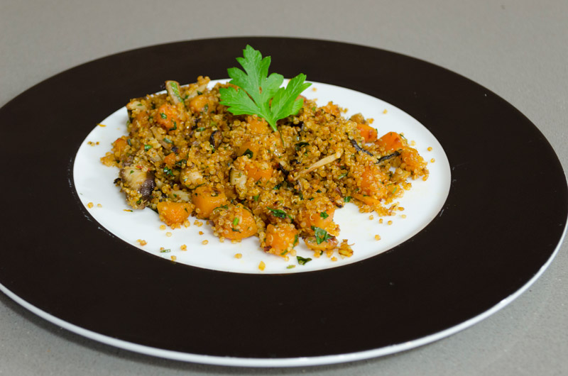 Taller Cocina Saludable. Comidas de Otoño. Quinoa con setas